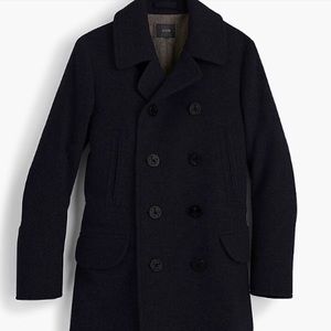 J Crew men’s Dock wool pea coat with Thinsulate